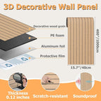 Arthome Peel and Stick Slat Wall Panels 15.7 "x400, Self-Adhesive PVC Wood - Image 8