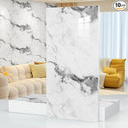 10pcs Thick Marble Peel and Stick Waterproof Wall Panels, Heat-Resistant by Chejiaye