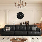 XNM Black Wall Clock Round 24 Inch Battery Operated Silent Wall Clock - Image 2