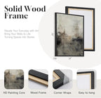 Large Framed Neutral Abstract Wall Art Set of 2 - Image 5