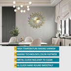 24.0 Inch Gold Large Wall Clocks - Image 6