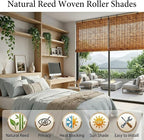 Bamboo Roll Up Shades for Outdoor Patio, Light Filtering Bamboo Roll Up Blinds - Image 3