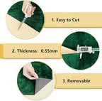 Wallercity 17.5''x236'' Green Self-Adhesive Velvet Flocking Liner Contact Paper - Image 9