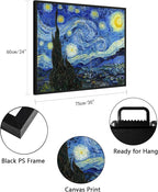 Van Gogh Canvas Wall Art: Starry Night Posters Large Modern Artwork Famous - Image 3