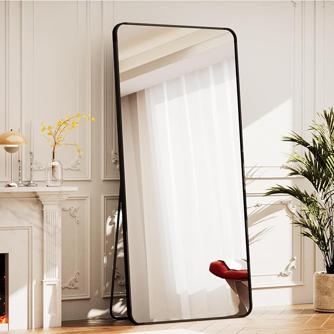 BEAUTYPEAK Black Full Length Mirror, Suitable - Image 5