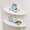 Corner Wall Shelves, Round End Wall Mount Display Shelf by Coamily
