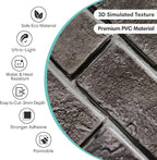 Commomy 3D Faux Brick Wallpaper Wall Tiles - Image 3