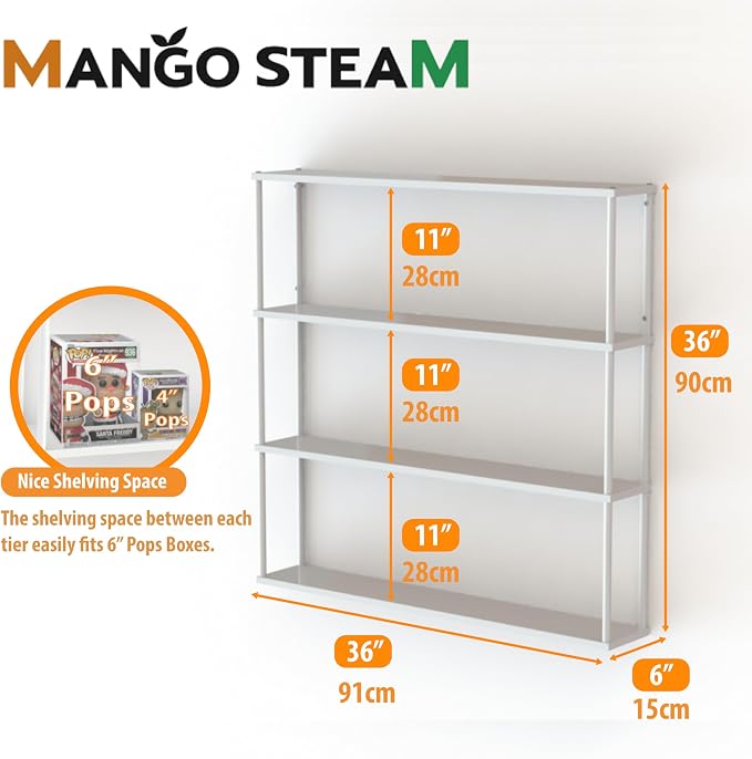 Mango Steam Wall-Mounted Steel Shelving Unit - Image 3