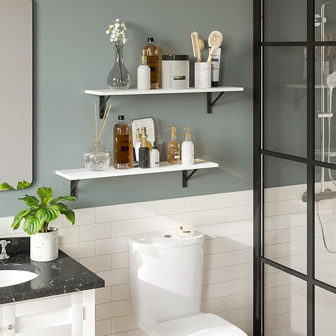 DINZI LVJ Long Wall Shelves, 31.5 x 7.9 x 6.1 Inches, Easy-to-Install, Large - Image 6