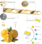 SineRise LED Modern Bathroom Vanity Light Fixtures, Matte Gold Modern Acrylic - Image 2