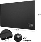 Lightomorrow Bulletin Board, 24 x 18 inches Decorative Felt Pin Board, Vision - Image 4