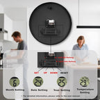 AKCISOT Wall Clock 12 Inch, Non-Ticking Silent Battery Operated Analog - Image 2