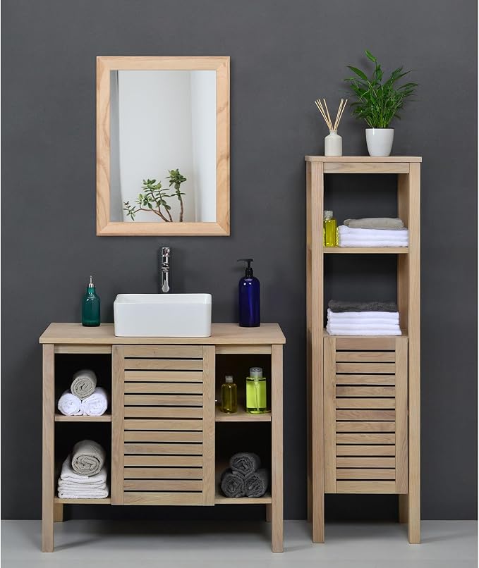 AAZZKANG Rustic Mirrors for Wall Rectangle Wood Frame Mirror Decorative for - Image 6