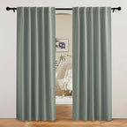 RYB HOME Sage Green Curtains for Bedroom, Vertical Privacy UV Protection Drapery by RYBHOME