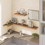 HOOBRO Floating Shelves for Wall, Wall Mounted Shelf Set of 2, for Wall Storage - Image 4