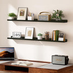 upsimples Floating Shelves for Wall, 23.6 Inch Shelves for Decor Storage Set of - Image 2