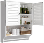 ChooChoo Medicine Cabinet, Bathroom Wall Cabinet, 2 Doors Over The Toilet Space by ChooChoo