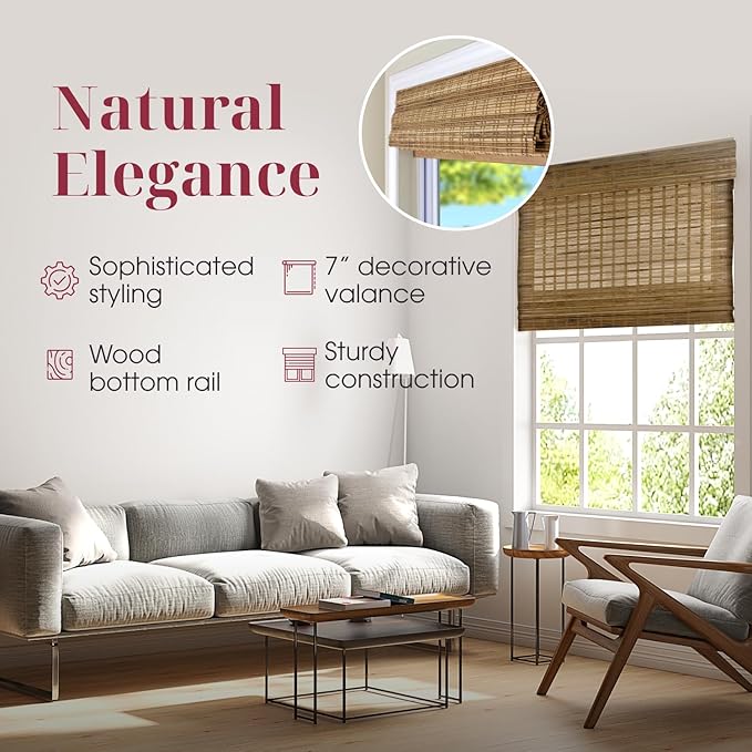 ARLO BLINDS Sheer Bamboo Roman Shades - Image 7