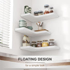 fuqing Corner Floating Shelves, Wall Shelf Set of 3, Shelves - Image 2