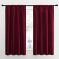 NICETOWN Wine Red Blackout Curtains 63 inches Long by NICETOWN