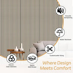 RITOLLO 4 Pack Wood Panels for Wall, 47.2"×23.6" Wood Slat Acoustic Panels for - Image 6