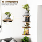 Corner Shelf Wall Mount, Floating Corner Shelves, Rustic Wood Wall Storage - Image 3