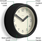 JONES CLOCKS® Fuze wall Clock | Small Round Clock | Black | Playful Modern - Image 5