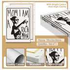 Mom I Am A Rich Man Aesthetic Retro Music Goblet Poster Feminist canvas Wall - Image 2