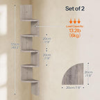 HOOBRO Corner Shelf Wall-Mounted, 5-Tier Corner Bookshelves - Image 3