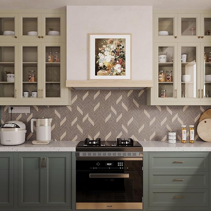 Herringbone Peel and Stick Wallpaper Geometric Wallpaper Boho Contact Paper - Image 6