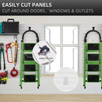 Slatwall Panel Garage Organizer Heavy Duty Wall Mounted, PVC Slat Panels Home - Image 5