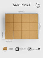 Bumusty Large Cork Board 48" x 36" Alternative - Image 2