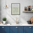 Black Framed Wall Art Posters Trendy Kitchen Guest Check Prints Chef Was Cute - Image 6