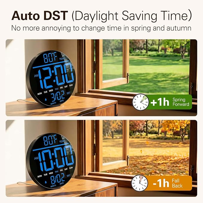 JALL 8" Large Digital Wall Clock - Image 3