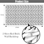 Chuangdi 2pcs 4.5 x 9 Feet Brick Wallpaper Peel and Stick Backdrop Tablecloth - Image 2