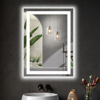 DUMOS 24.1"x32.1" LED Bathroom Mirror, Smart Anti-Fog Bathroom Vanity Mirror by DumosLifestyle