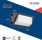 Lithonia Lighting 17" LED Wall Pack Outdoor Light Fixture, 3-Way Selectable CCT - Image 4