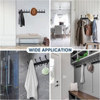 TICONN Wall Mounted Coat Rack, Five Heavy Duty Tri Hooks All Metal Construction - Image 6