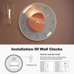 Ergocar Wall Clock, Art Deco Wall Clock, Non-Ticking Silent Modern Metal Wall - Image 6