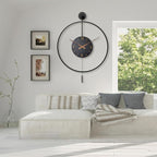 Pytha Sight Large Modern Wall Clock, 34.6×24 Inch Big Metal Minimalist Arabic - Image 6