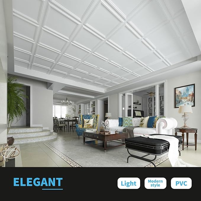 Art3d 12-Pack Drop Relief Ceiling Tiles - Image 5