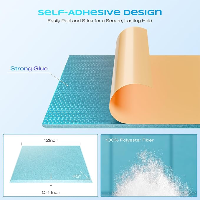 22 Pack Self-Adhesive Acoustic Panels, Soundproof Wall Panels - Image 2