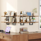 HOOBRO Floating Shelves, 15 Inch Wall Shelf Set of 4, Wall Mounted Storage - Image 5