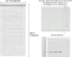 YIIBAII Mini Blinds Suitable for 33.5" W x 64" H Windows 1" Aluminum Horizontal - Image 6