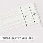 MIULEE Pure White Back Tab Blackout Curtains 120 Inch Long 2 Panels Set - Image 4
