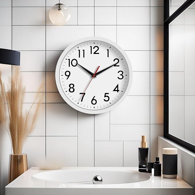 DAXSMY 12 Inch Wall Clock Battery Operated Silent Non Ticking Analog Modern - Image 6