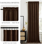 NICETOWN Brown Velvet Room Darkening Curtains 90 inches Long, Home Decor Light - Image 9