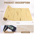 Natural Bamboo Wall Panel for Interior Wall Decor, Pole Wrap Wainscoting - Image 2