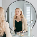 BEAUTYPEAK 30 Inch Round Mirror, Metal Frame Circle Mirror, Wall Mounted - Image 7
