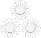 3 Pack Metal Mirrors for Wall Sunburst Wall Mirrors Home Décor Decorative by Uaussi